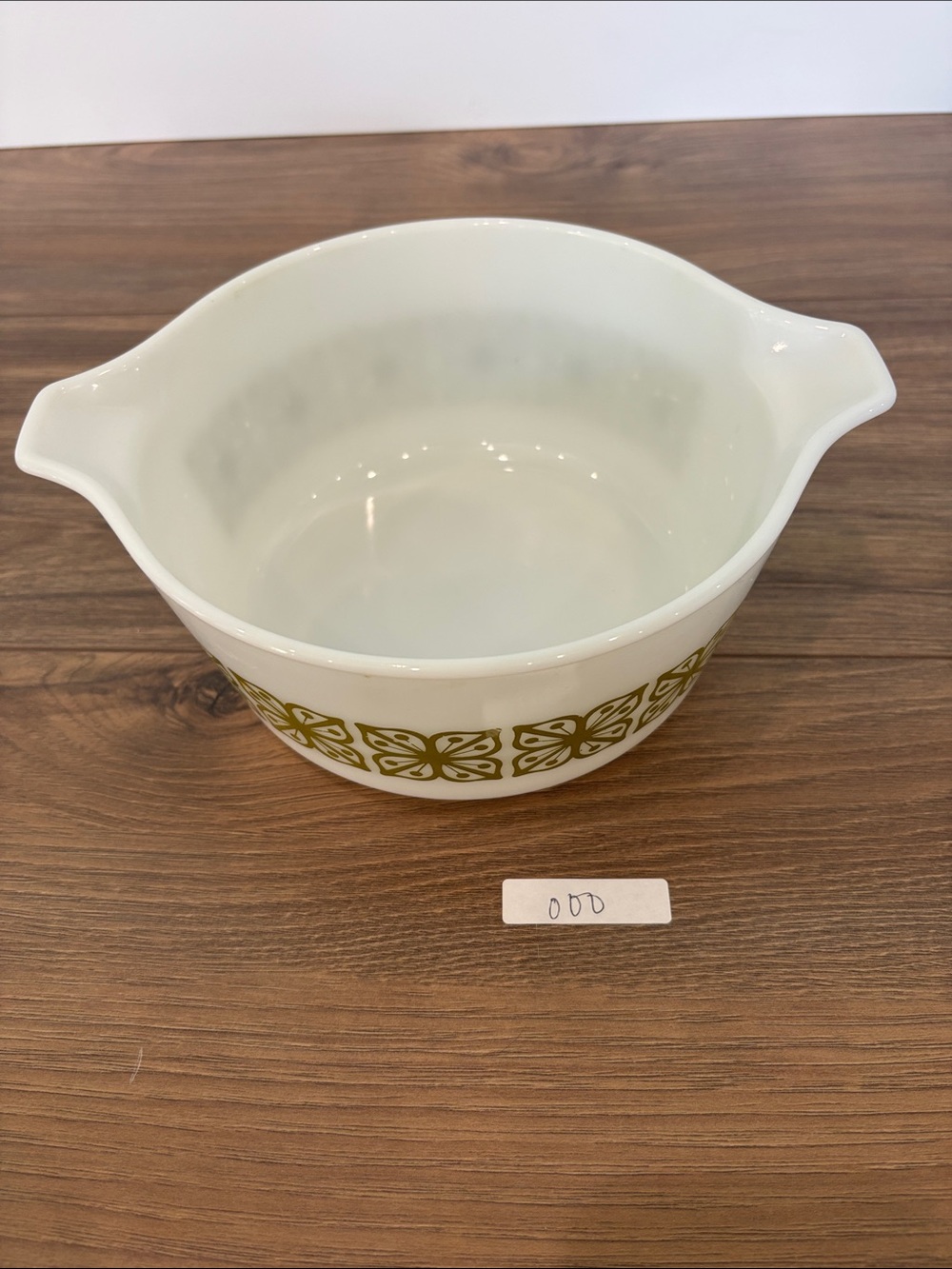 Pyrex Verde Square Flower 474